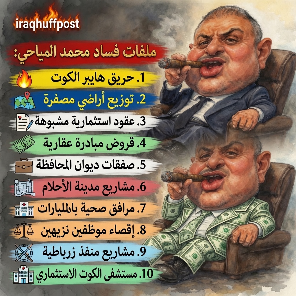 المعتقل محمد المياحي.. نيرون الذي أحرق واسط ونهب أموالها بالاستثمار الفاسد