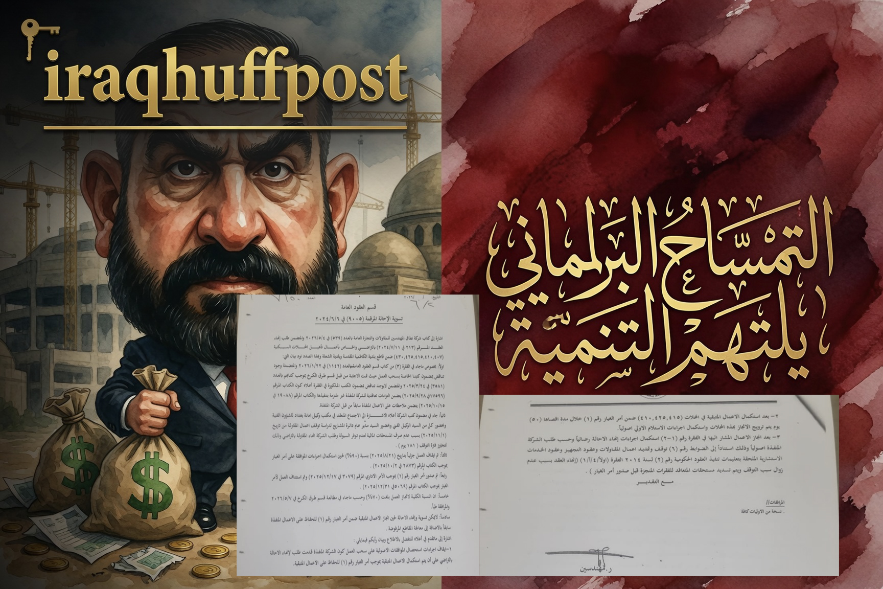 وثائق تكشف تحول مشاريع الخفاجي إلى أنقاض وفسخ عقودها لإلزامه بإعادة الأموال التي نهبتها شركات وهمية