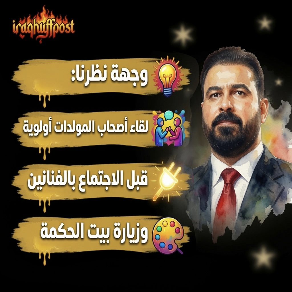 فعاليات الزيدي بين لقاء الفنانين وبيت الحكمة: اضبط أولوياتك .. و إشاراتك المرسلة للمواطن أولا ثم الغرب وواشنطن