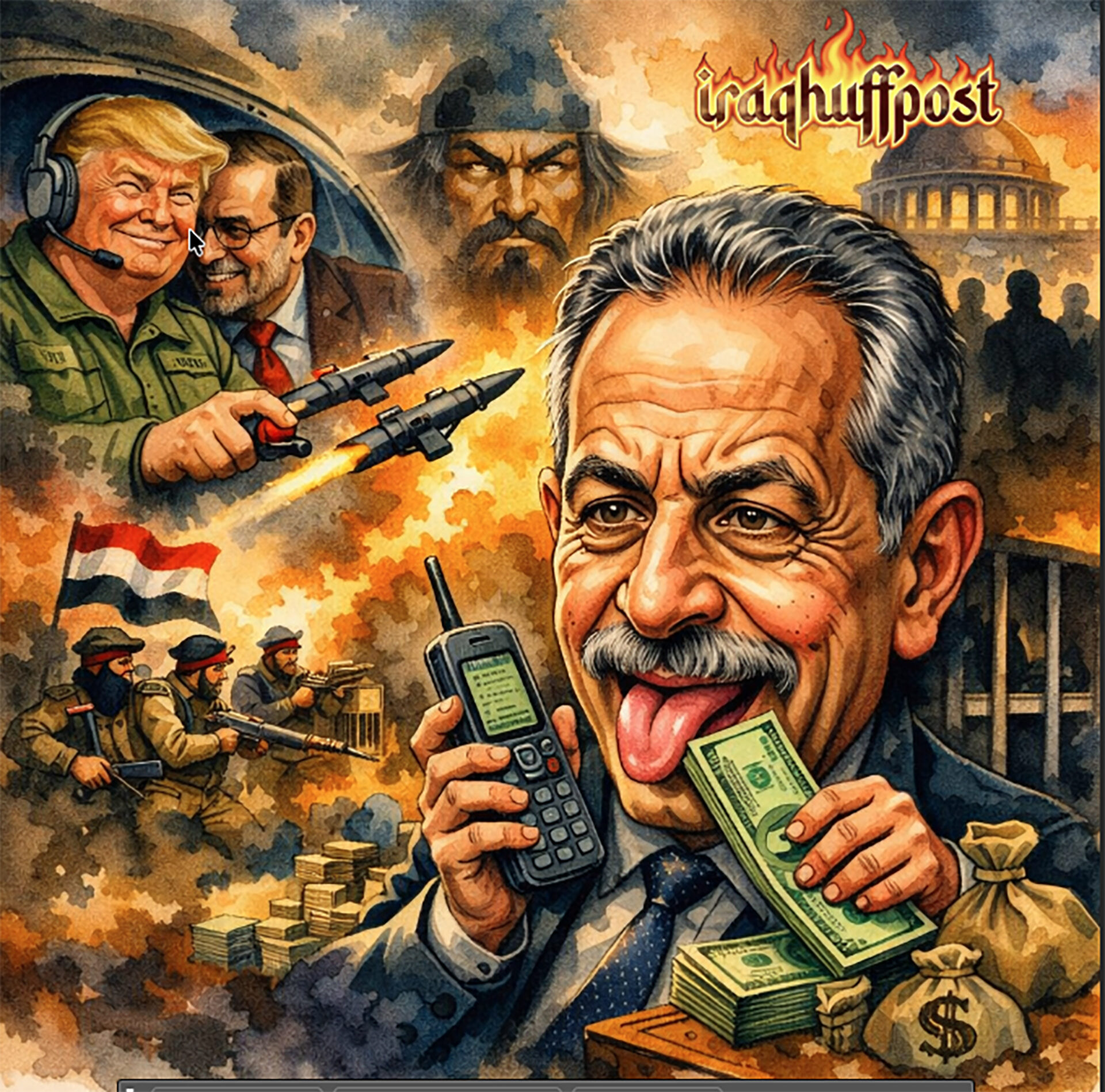 المدعو “نجم” الذي يصف نفسه بـ المقرّب من المالكي.. يحرّض على الحكومة ويدعو إلى عدم تسليم السلاح