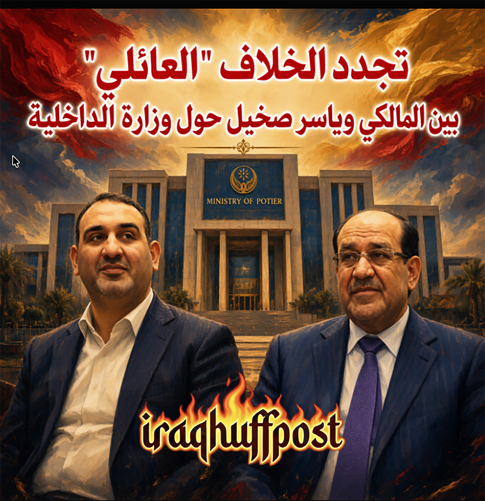 تجدد الخلاف “العائلي” بين المالكي وياسر صخيل حول وزارة الداخلية
