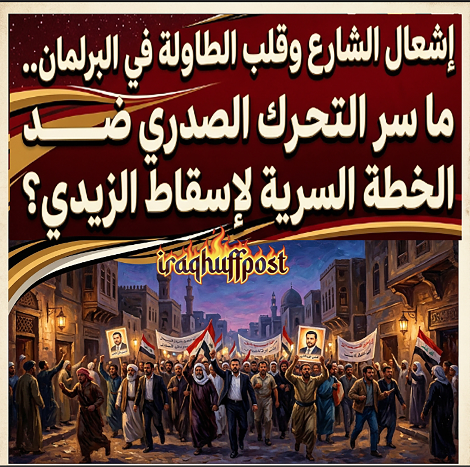 إشعال الشارع وقلب الطاولة في البرلمان.. الخطة السرية لإسقاط الزيدي .. لماذا تحرك التيار الصدري الآن؟