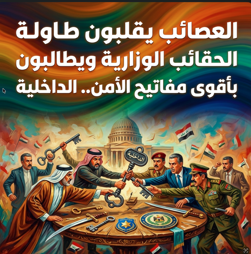 العصائب يقلبون طاولة الحقائب الوزارية ويطالبون بأقوى مفاتيح الأمن.. الداخلية