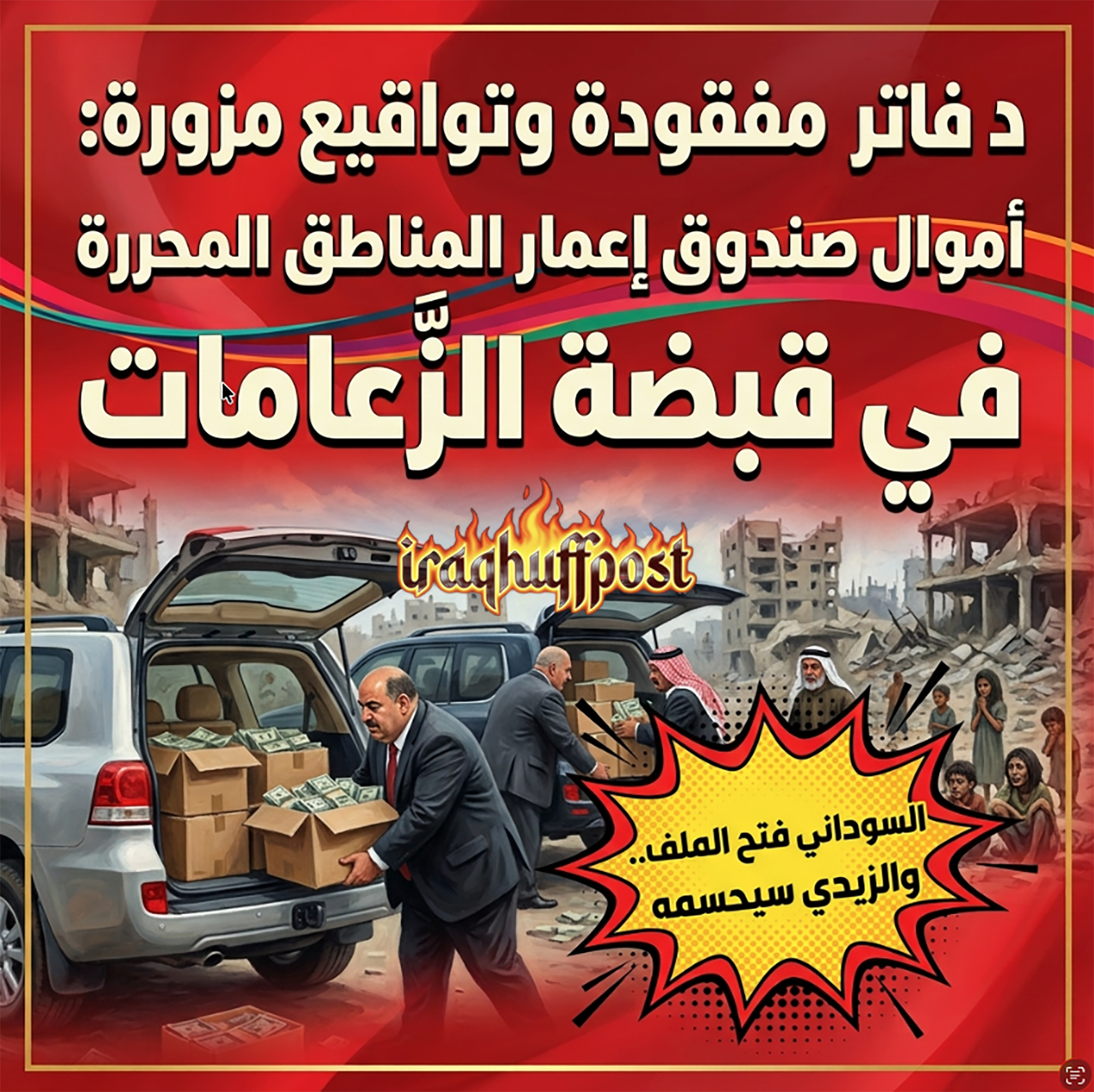 دفاتر مفقودة وتواقيع مزورة: أموال صندوق إعمار المناطق المحررة في قبضة الزعامات