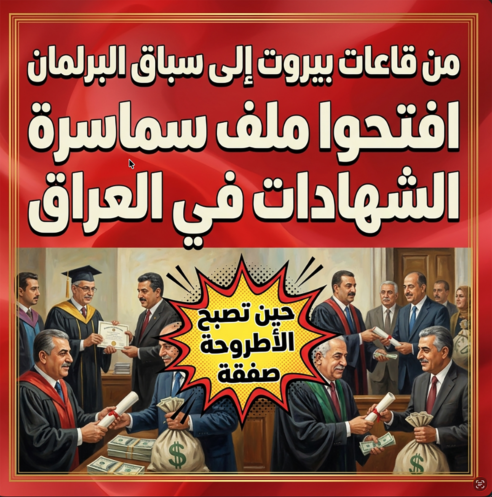 من قاعات بيروت إلى سباق البرلمان.. افتحوا ملف سماسرة الشهادات في العراق (3)
