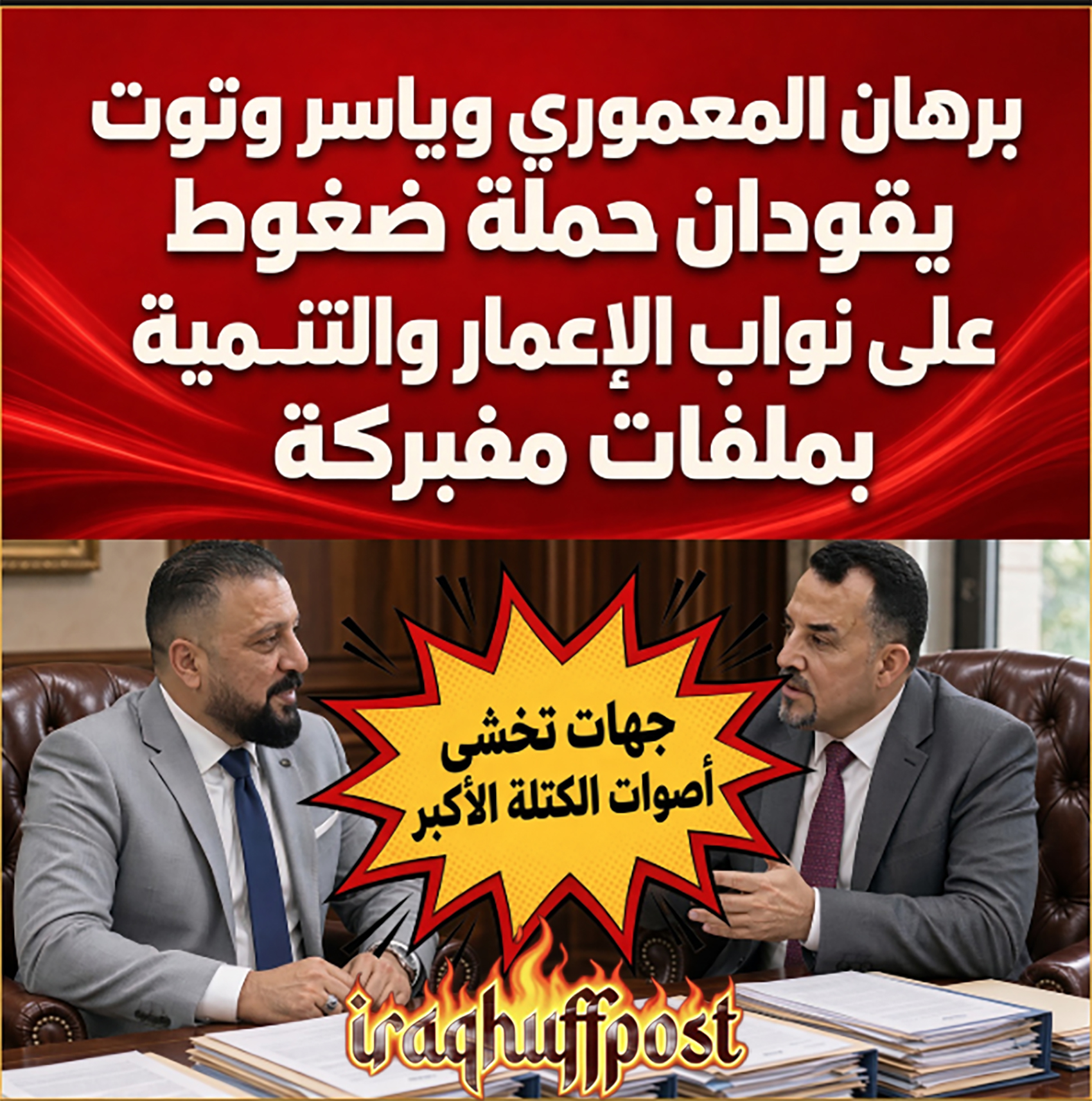 برهان المعموري وياسر وتوت يقودان حملة ضغوط لنواب الإعمار والتنمية بملفات مفبركة