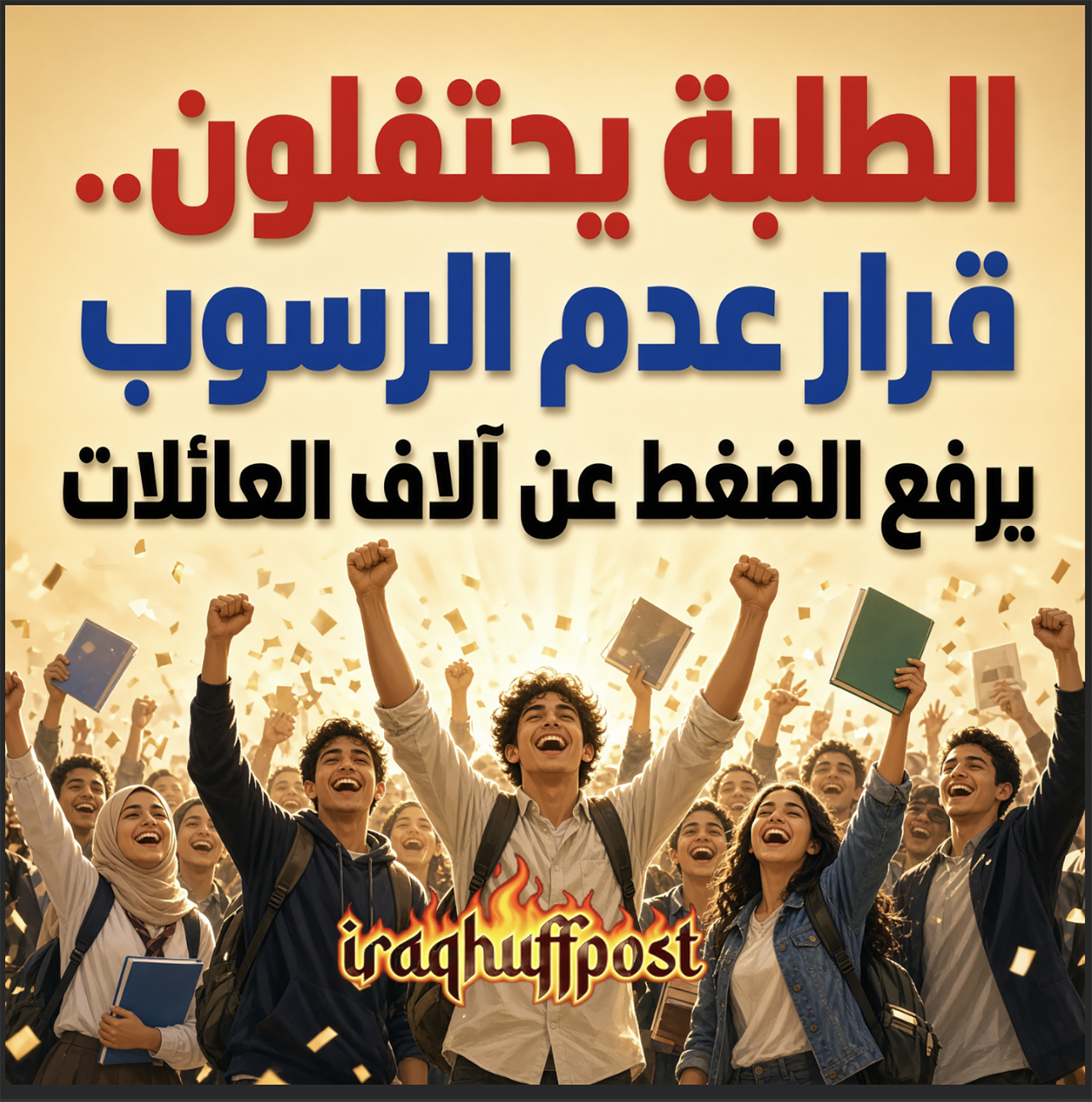 الطلبة يحتفلون.. قرار عدم الرسوب يرفع الضغط عن آلاف العائلات  