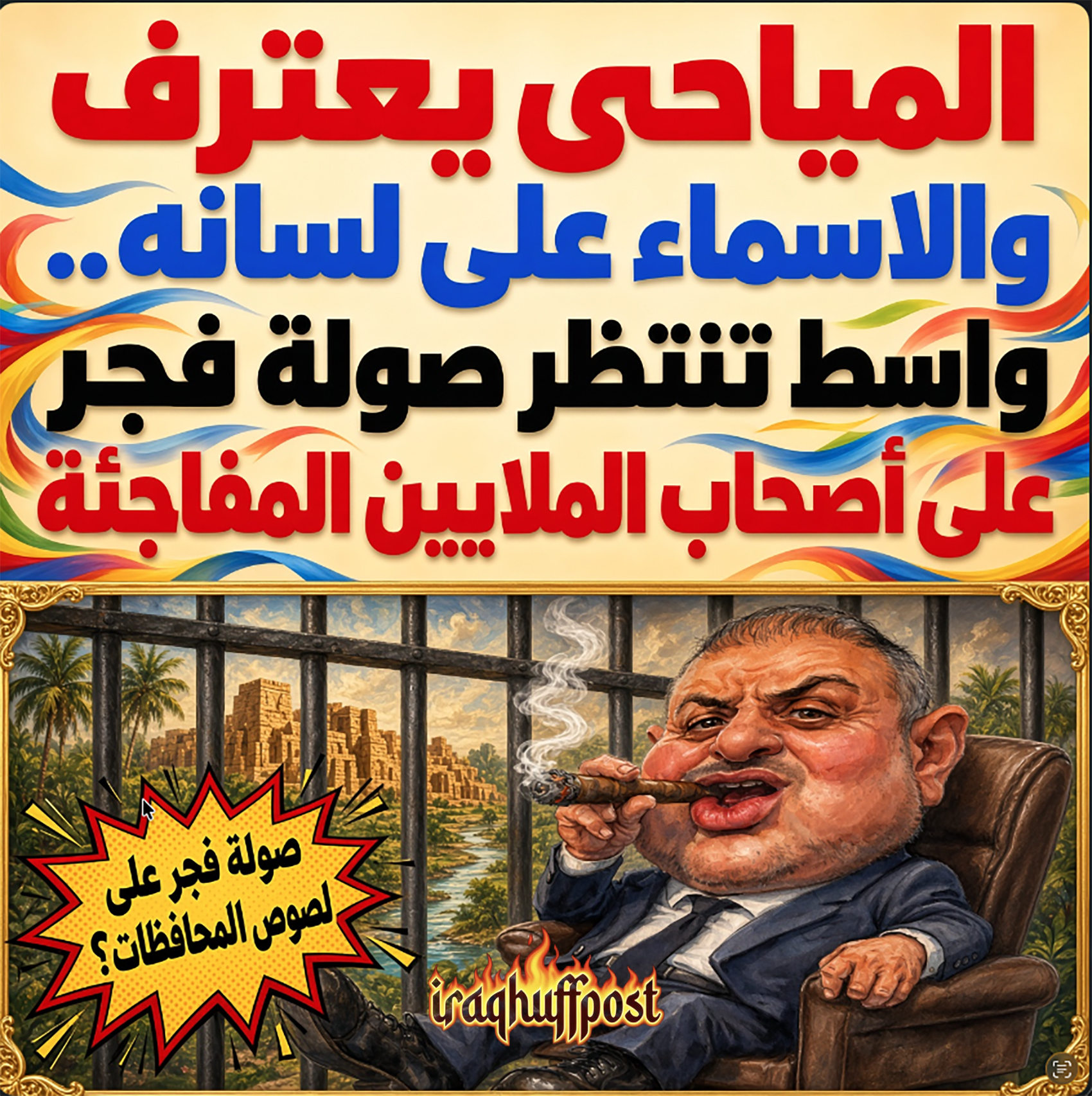 المياحي يعترف والاسماء على لسانه.. واسط تنتظر صولة فجر على أصحاب الملايين المفاجئة